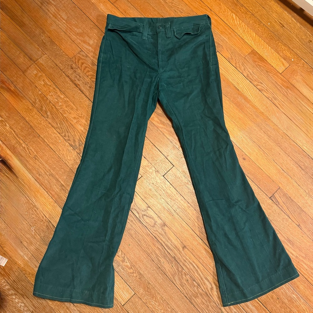 Green Flared Pants